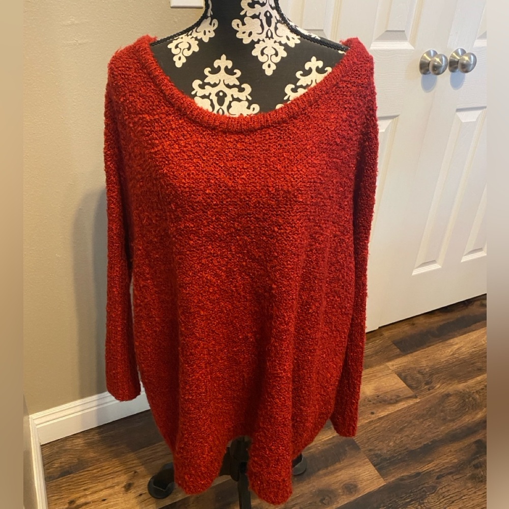 Andree By Unit Red Oversized Sweater Size Medium